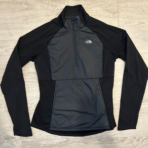 TNF (M) Women's Jacket Black Pullover 1/2 Zip The Northface Shell Coat Fall